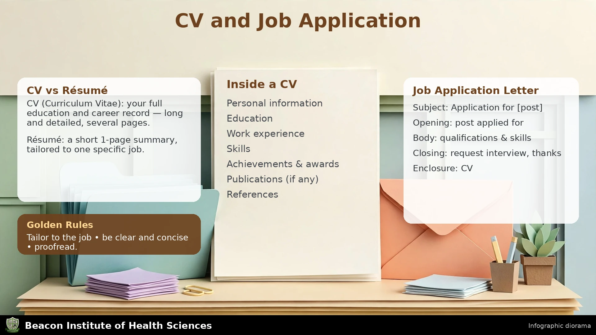 CV and Job Application Infographic