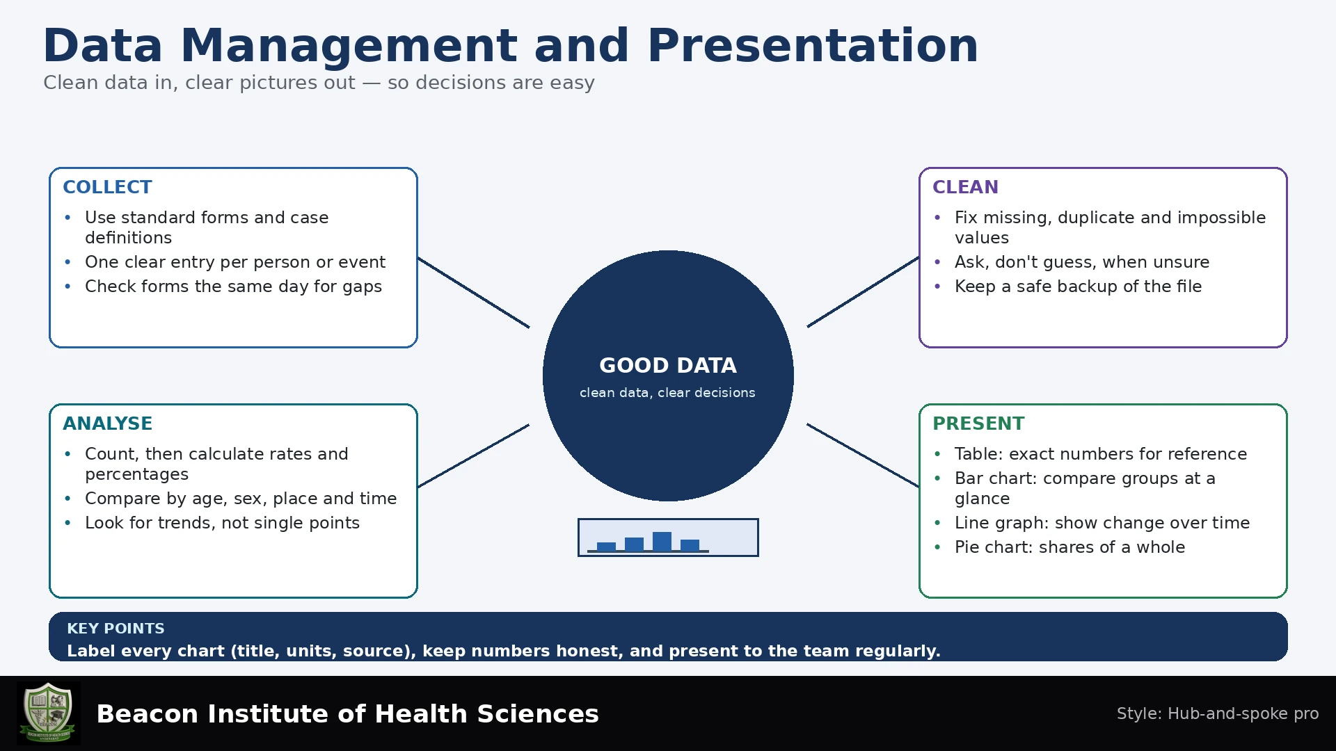 Data Management and Presentation Infographic