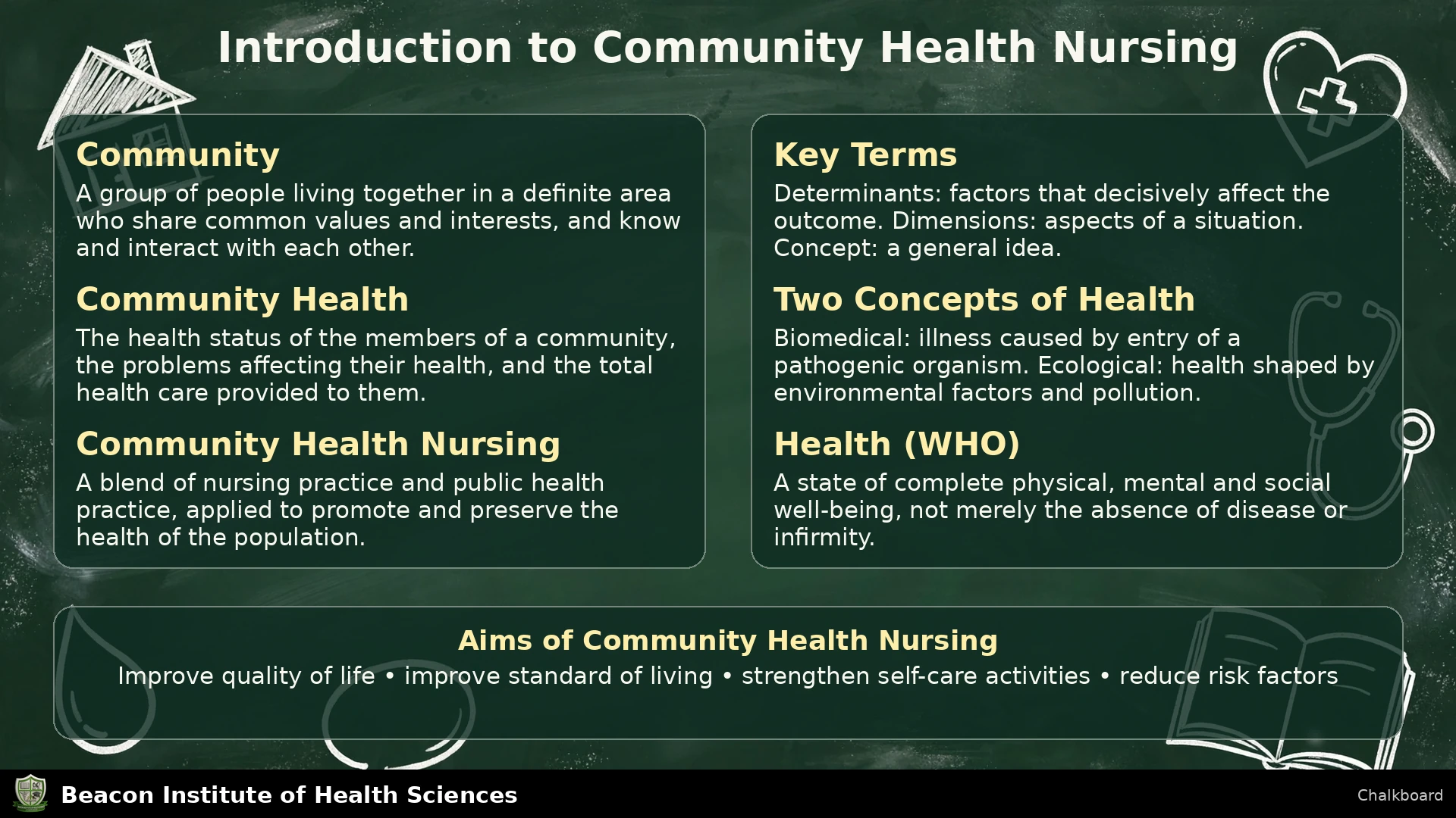 Introduction to Community Health Nursing Infographic