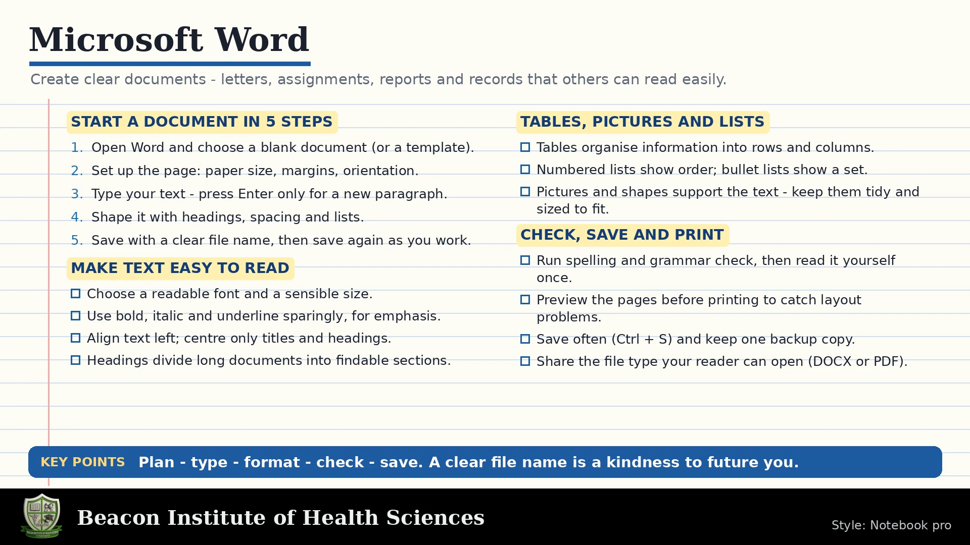 Microsoft Word Infographic