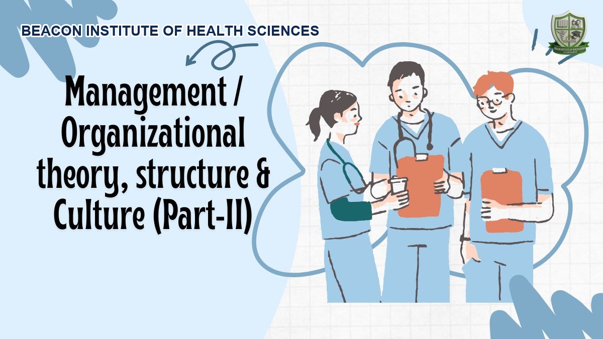 Management/Organizational theory structure & Culture - Part II | BSN