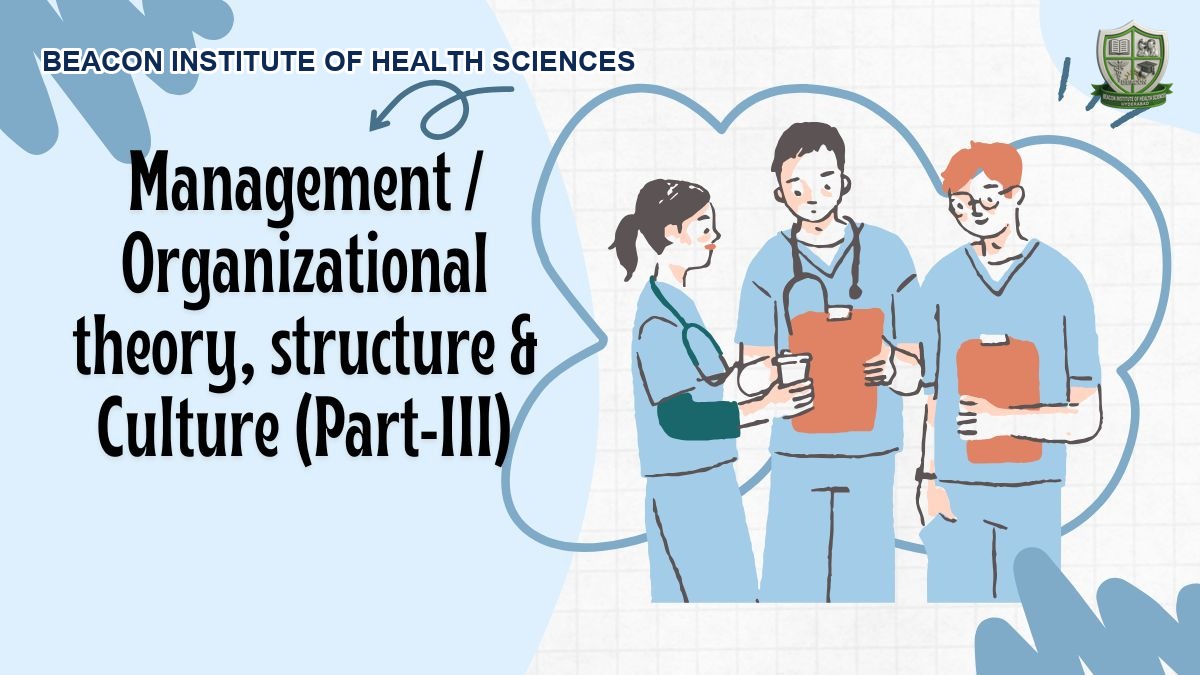 Management/Organizational Theory Structure & Culture - Part III | BSN